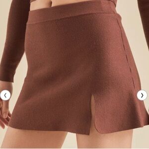 Altar’d State Kai espresso notch skirt, size XXL